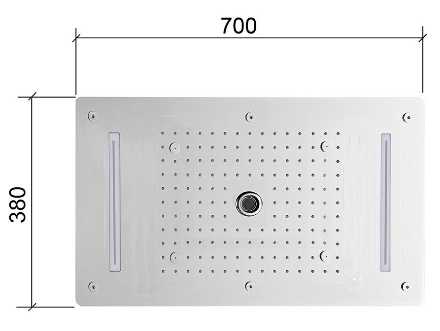 Super Luxury 5 Function Recessed Ceiling Mount LED Large Shower Set, All in One Installation Manuals