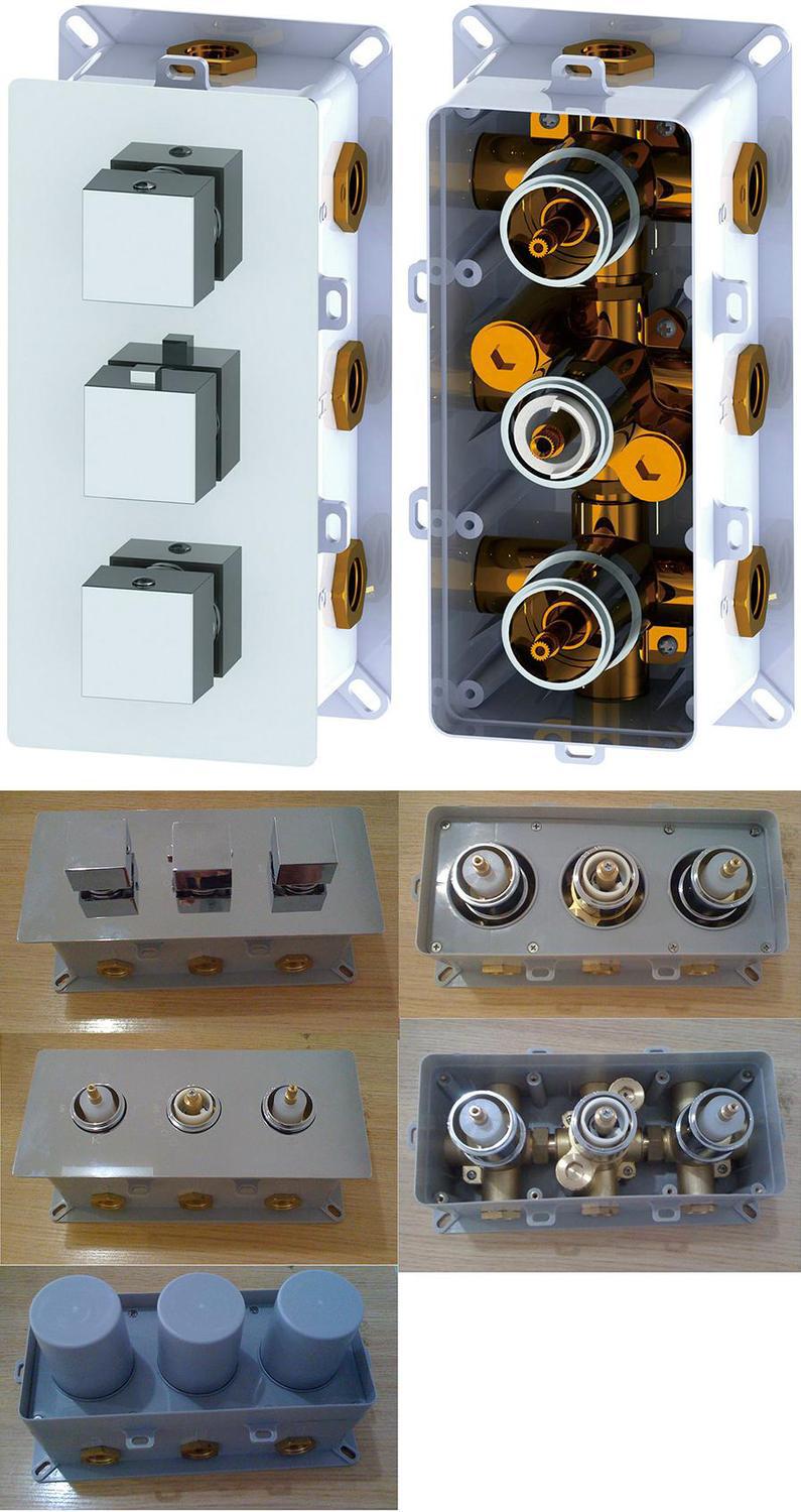 Super Luxury 5 Function Recessed Ceiling Mount LED Large Shower Set, All in One Installation Manuals