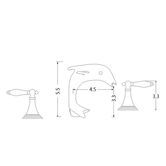 Genoa Dolphin Shaped Dual Handle Bathroom Sink Faucet, All in One Installation Manuals