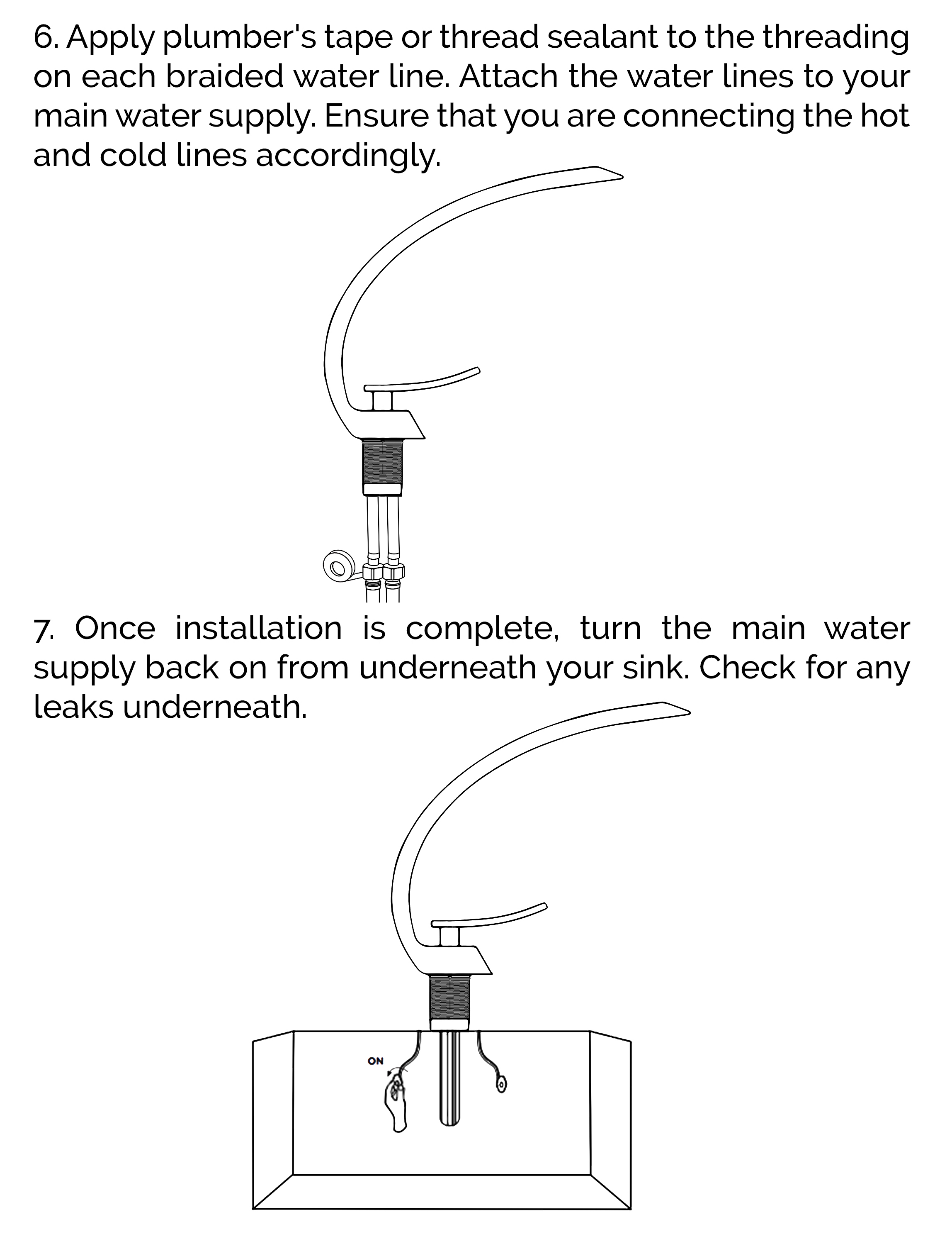Geneva Chrome Finish Bathroom Sink Faucet, All in One Installation Manuals