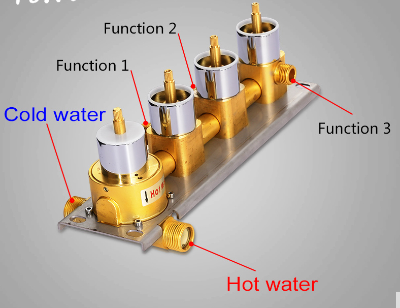 Lima Multi Color Water Powered Led Shower with Adjustable Body Jets and Mixer, All in One Installation Manuals