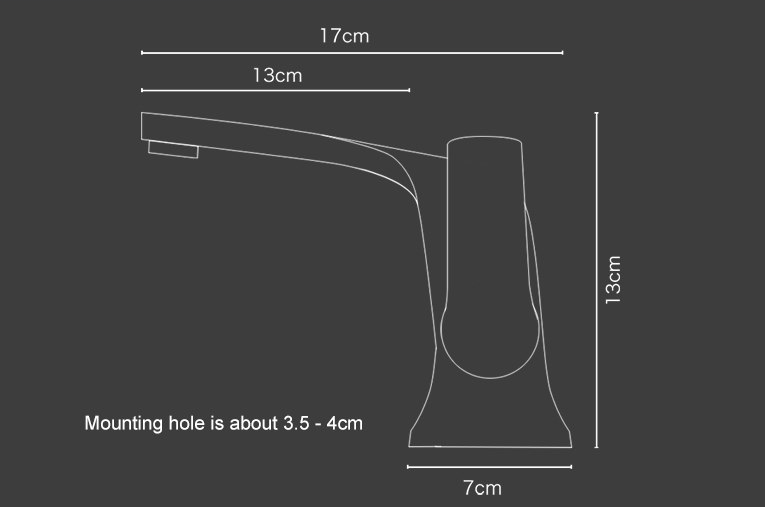 Cuneo Chrome/Black/Golden Single Handle Deck Mounted Bathroom Faucet, All in One Installation Manuals