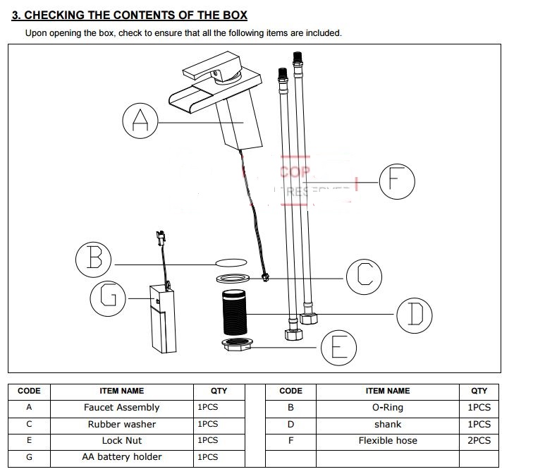 Avignon Single Handle Deck Mounted Bathroom Sink Faucet, All in One Installation Manuals