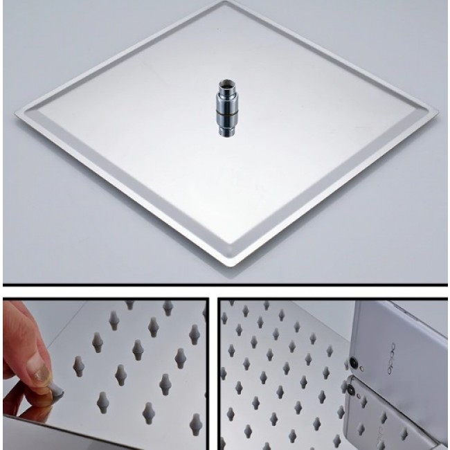 Juno Contemporary Chrome Rainfall Shower Head with Hand-Held Shower & Faucet, All in One Installation Manuals