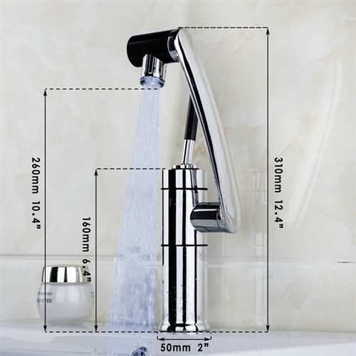 Juno LED Light Swivel Single Handle All Around Rotate Faucet, All in One Installation Manuals