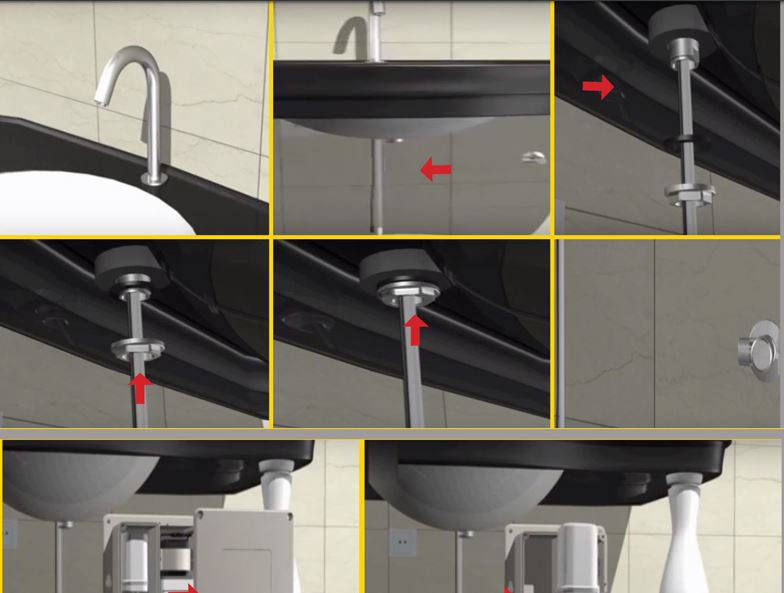 Wella Gold Slim Sensor Faucet, All in One Installation Manuals