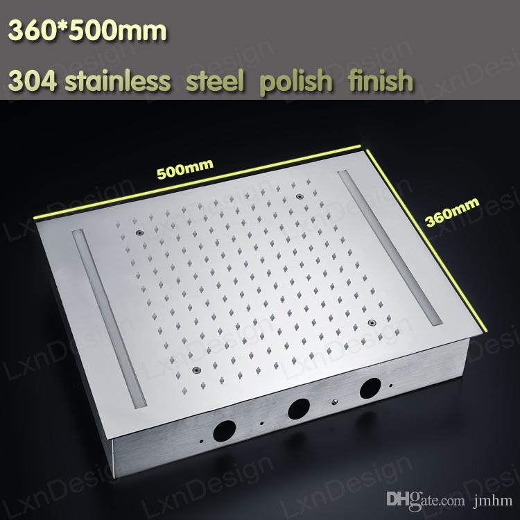 Juno Milan 14″ by 20″ Recessed Mounted LED Shower Head with Body Massage Shower Jets, All in One Installation Manuals