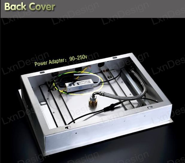 Juno Milan 14″ by 20″ Recessed Mounted LED Shower Head with Body Massage Shower Jets, All in One Installation Manuals