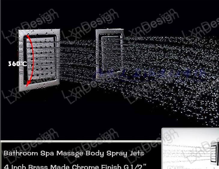 Juno Milan 14″ by 20″ Recessed Mounted LED Shower Head with Body Massage Shower Jets, All in One Installation Manuals