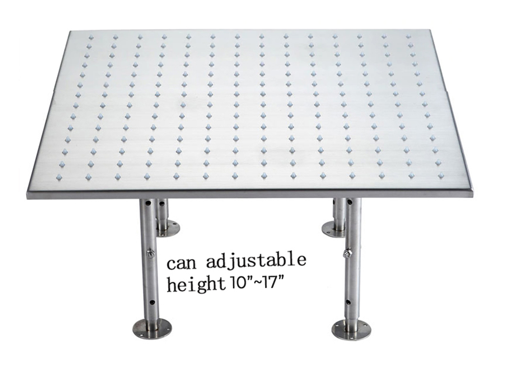 Juno 40″ Brushed Stainless Steel Square Ceiling Mount Large LED Shower Head, All in One Installation Manuals