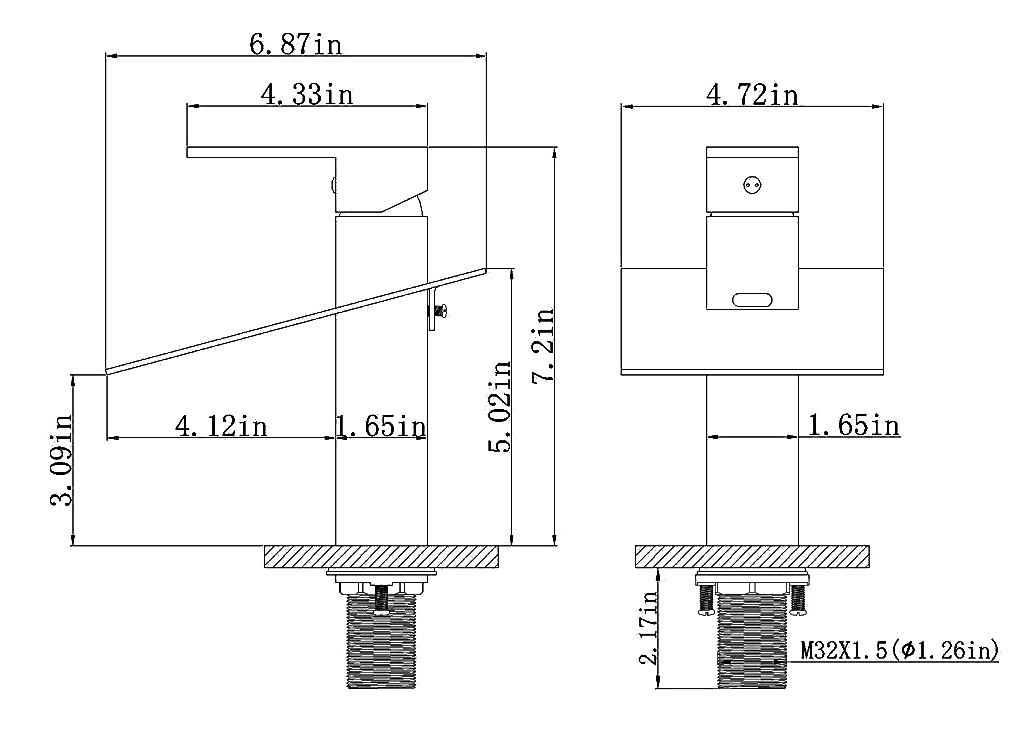 Juno 32CM Chrome Finish Brass Body Waterfall LED Bathroom Sink Faucets, All in One Installation Manuals