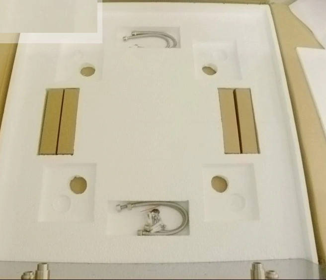 Juno 40″ Brushed Stainless Steel Square Ceiling Mount Large LED Shower Head, All in One Installation Manuals