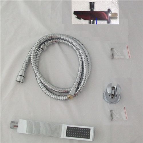 31″ Stainless Steel Multi Color Water Powered Led Shower, All in One Installation Manuals