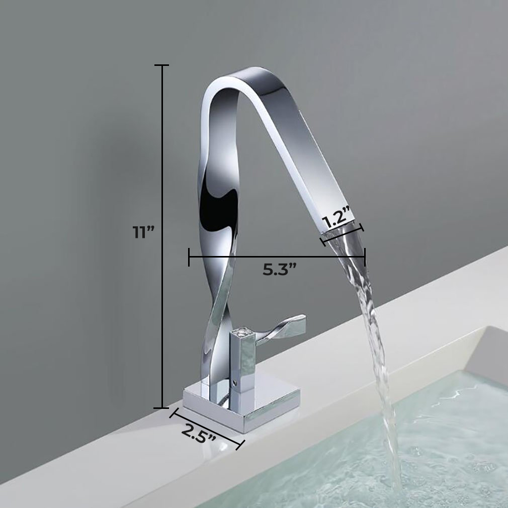 Aprilia Chrome Classic Single Handle Bathroom Faucet, All in One Installation Manuals