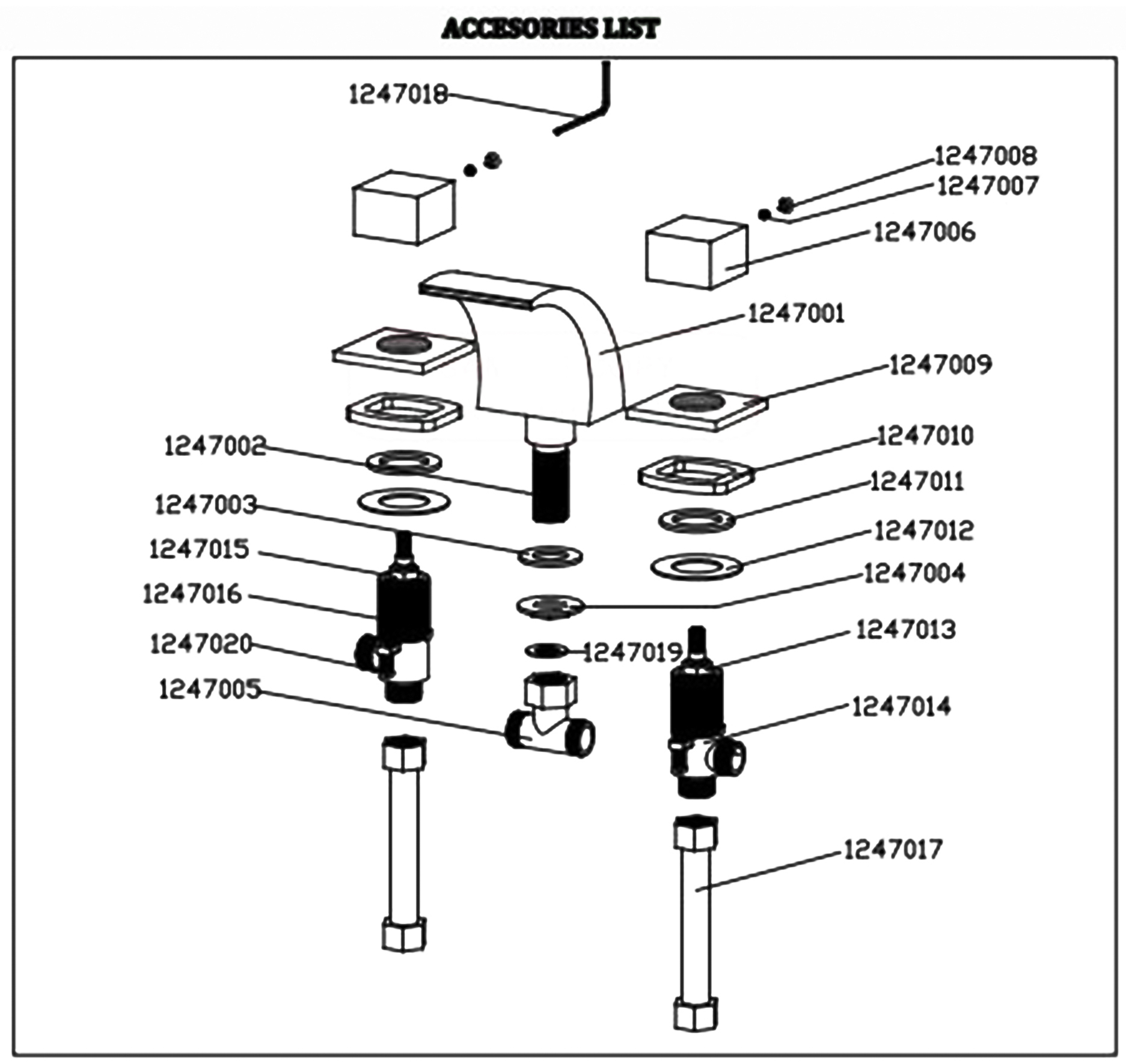 Montreal Brushed Nickel Finish Deck Mount Bathtub Faucet with Hot and Cold Mixer., All in One Installation Manuals