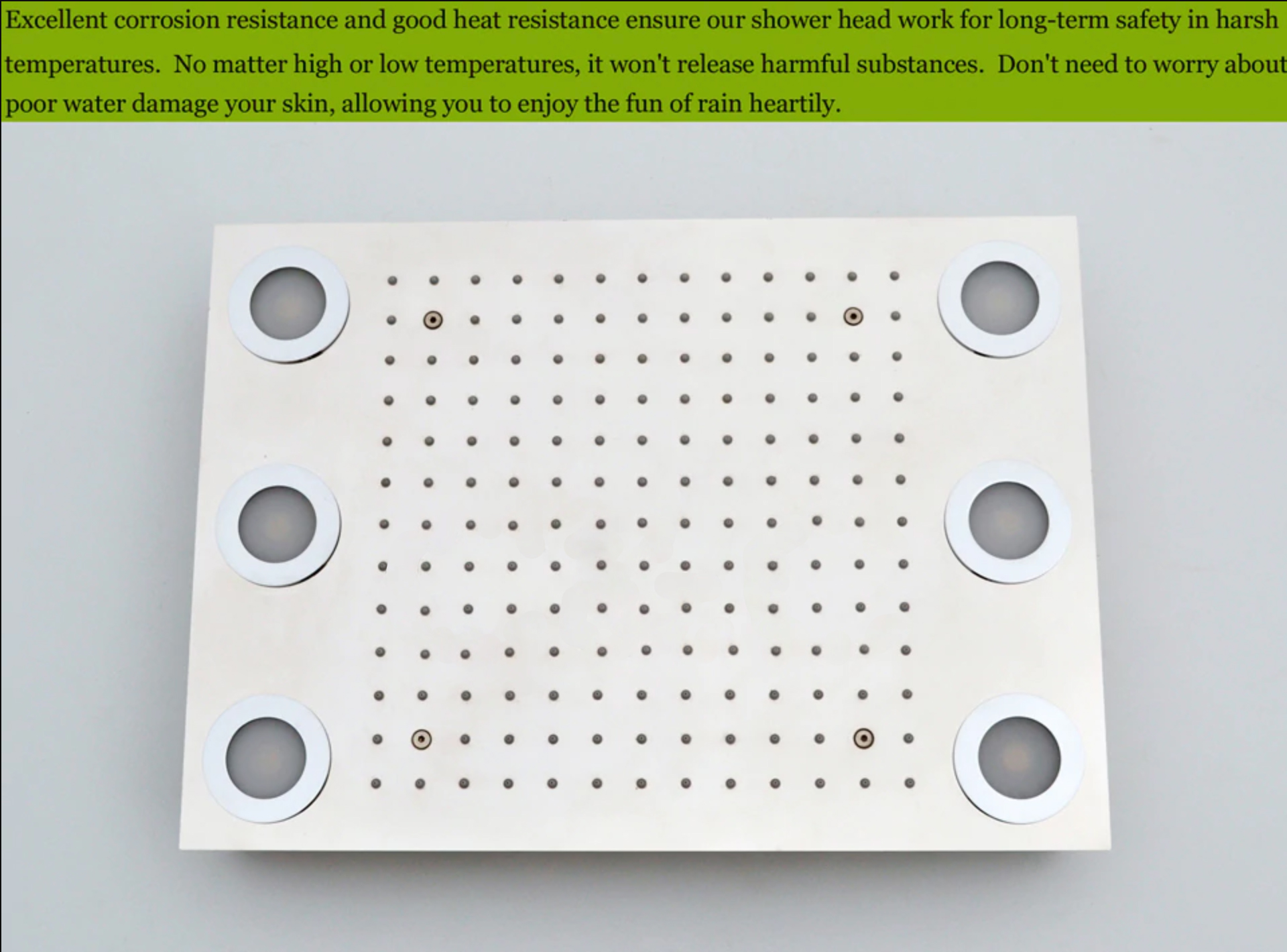 Juno Stainless Steel wall mounted head, LED Rain Shower Set with Body Jets, All in One Installation Manuals