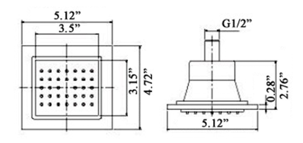 Juno Stainless Steel wall mounted head, LED Rain Shower Set with Body Jets, All in One Installation Manuals