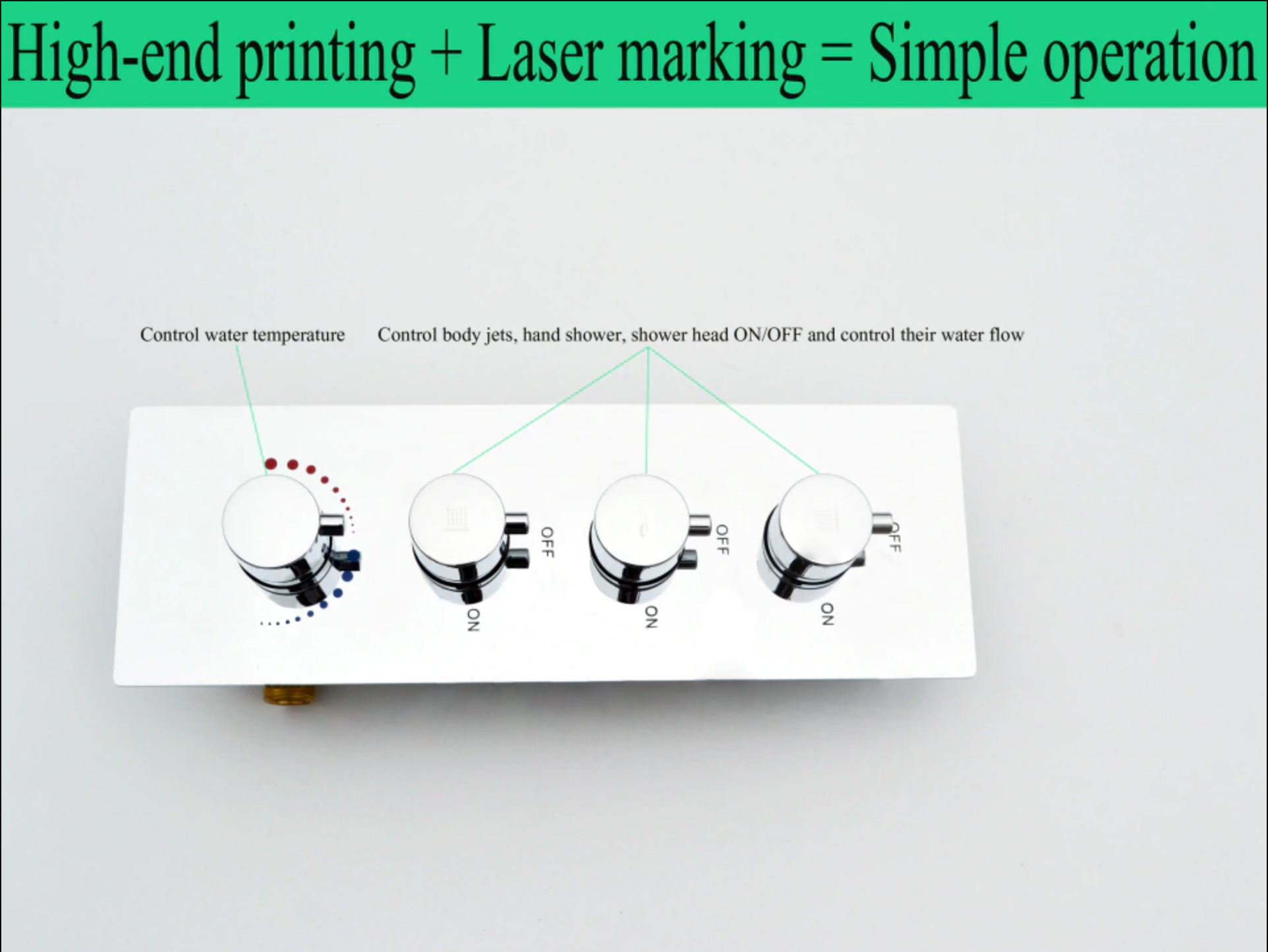 Juno Stainless Steel wall mounted head, LED Rain Shower Set with Body Jets, All in One Installation Manuals