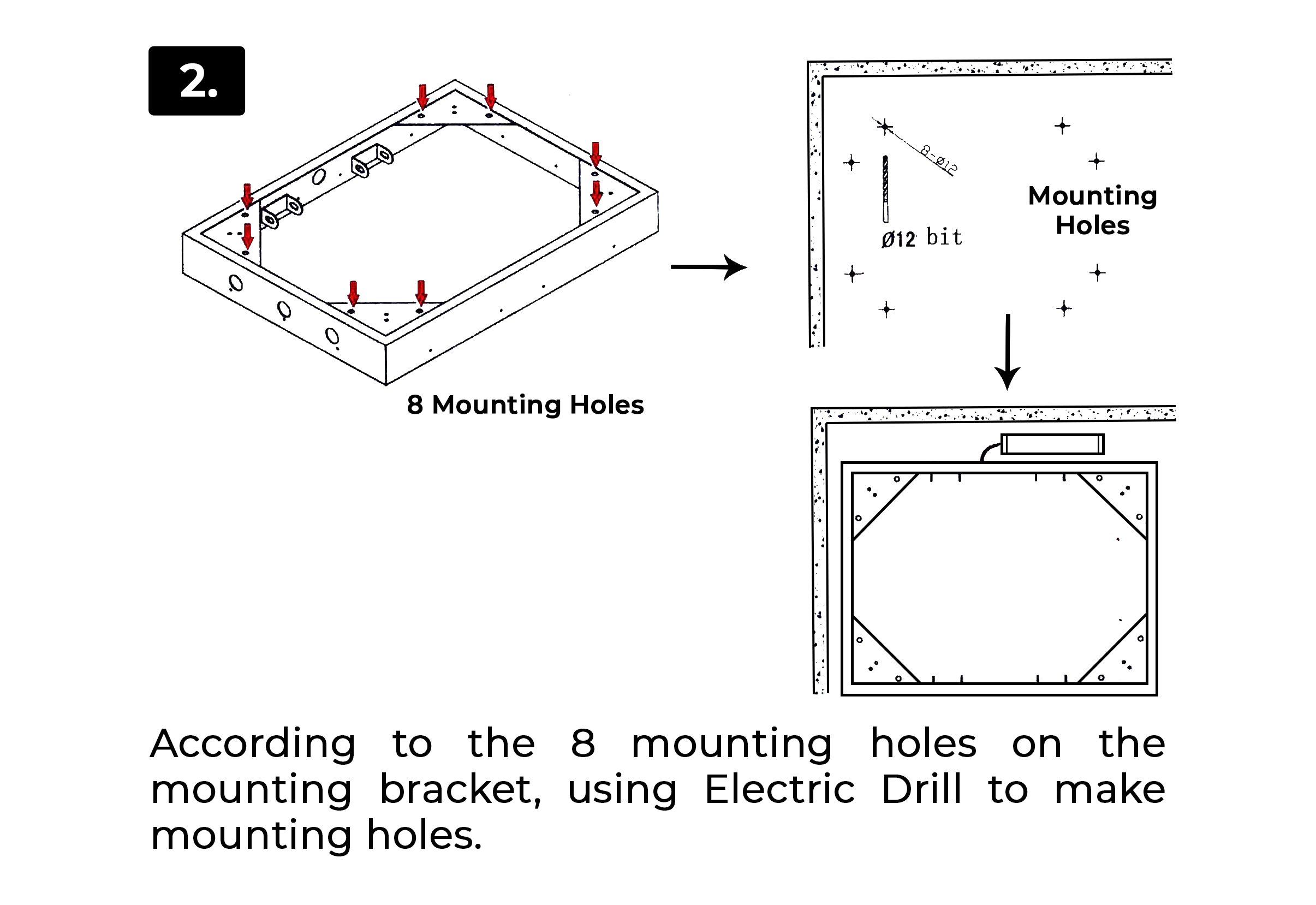 BathSelect Romantic Environment LED Shower Head With Stress-Free Body Jet & Hand Held Shower, All in One Installation Manuals