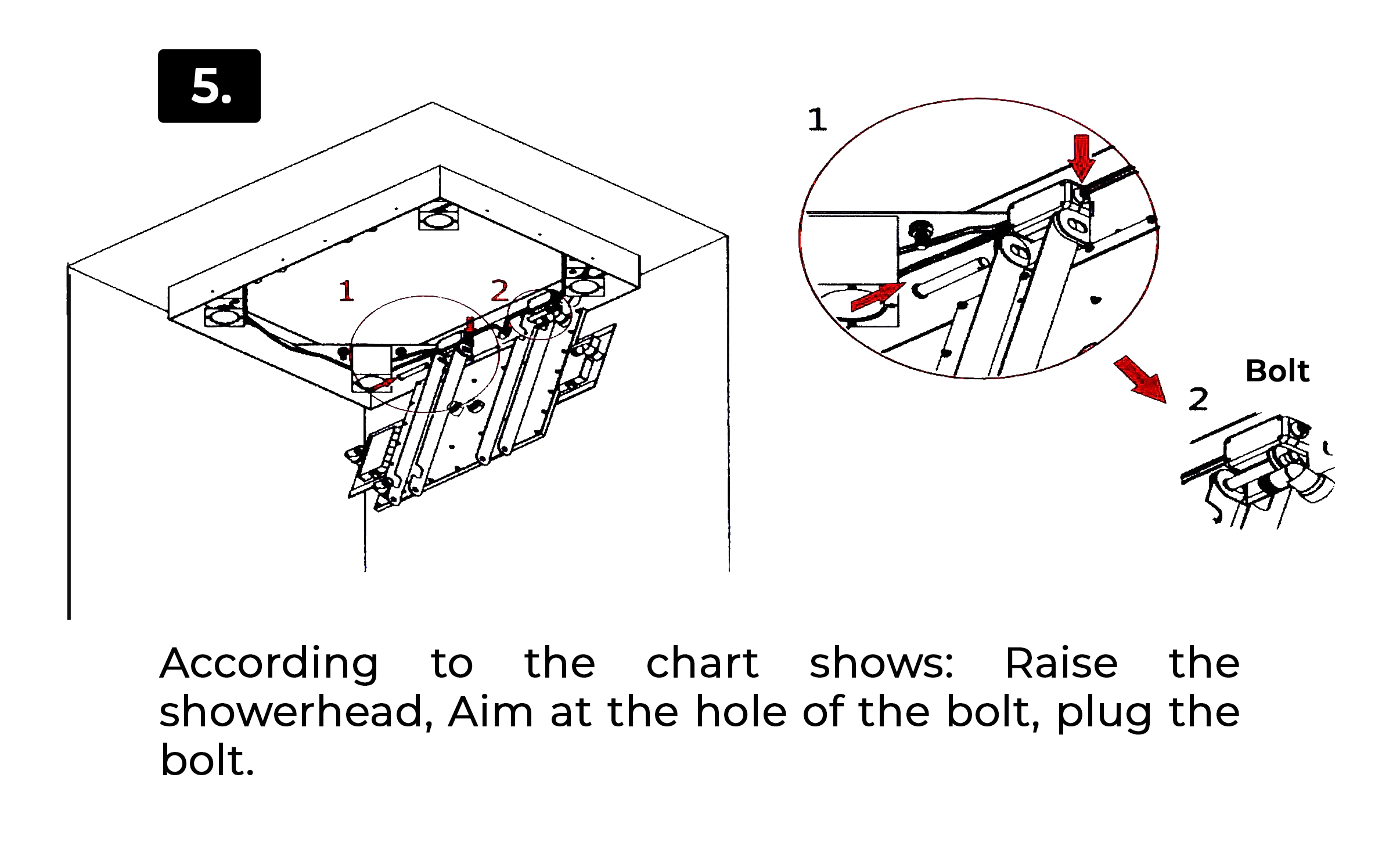 BathSelect Romantic Environment LED Shower Head With Stress-Free Body Jet & Hand Held Shower, All in One Installation Manuals