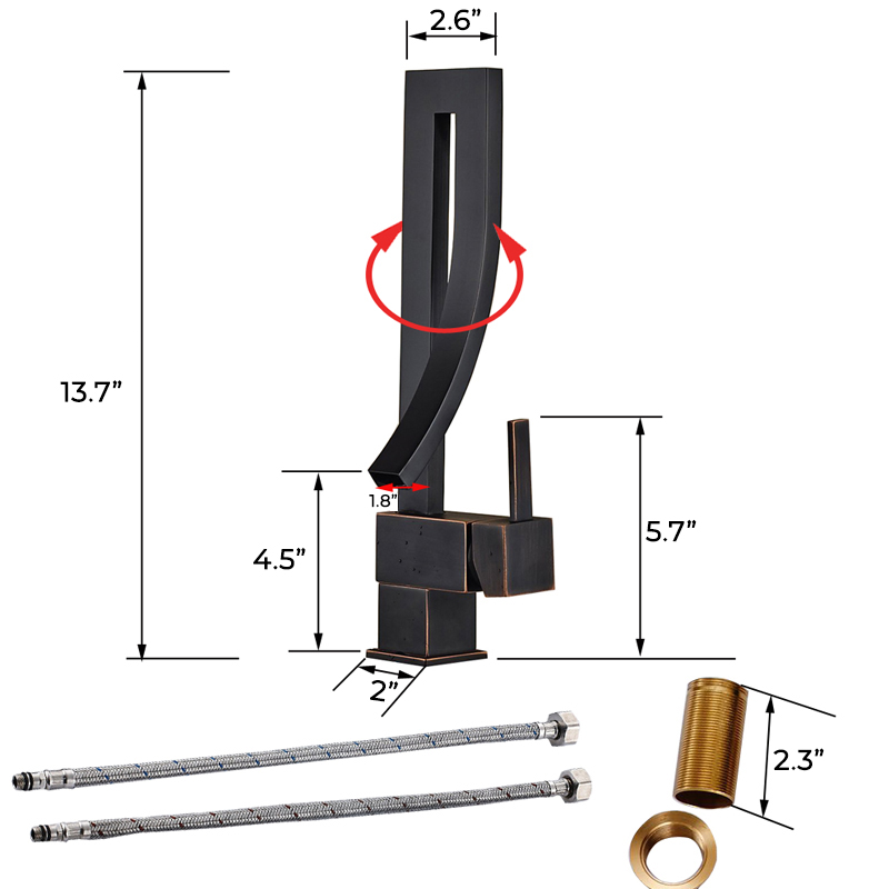 Catania Deck Mounted Bathroom Sink Faucet, All in One Installation Manuals