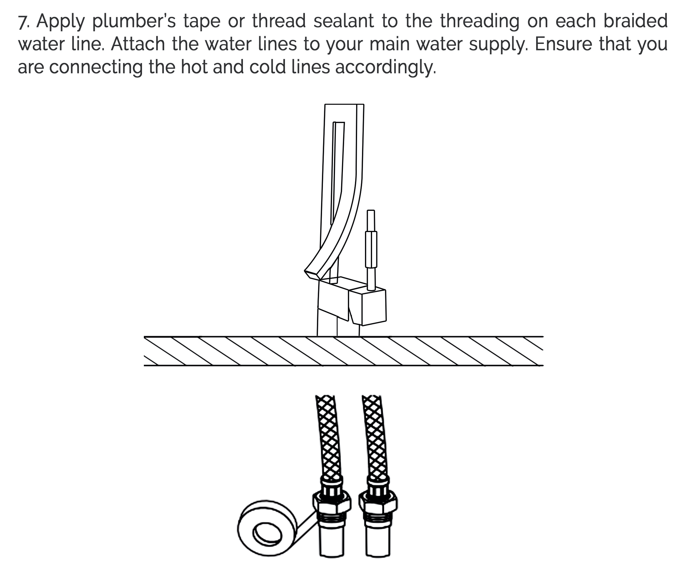 Catania Deck Mounted Bathroom Sink Faucet, All in One Installation Manuals