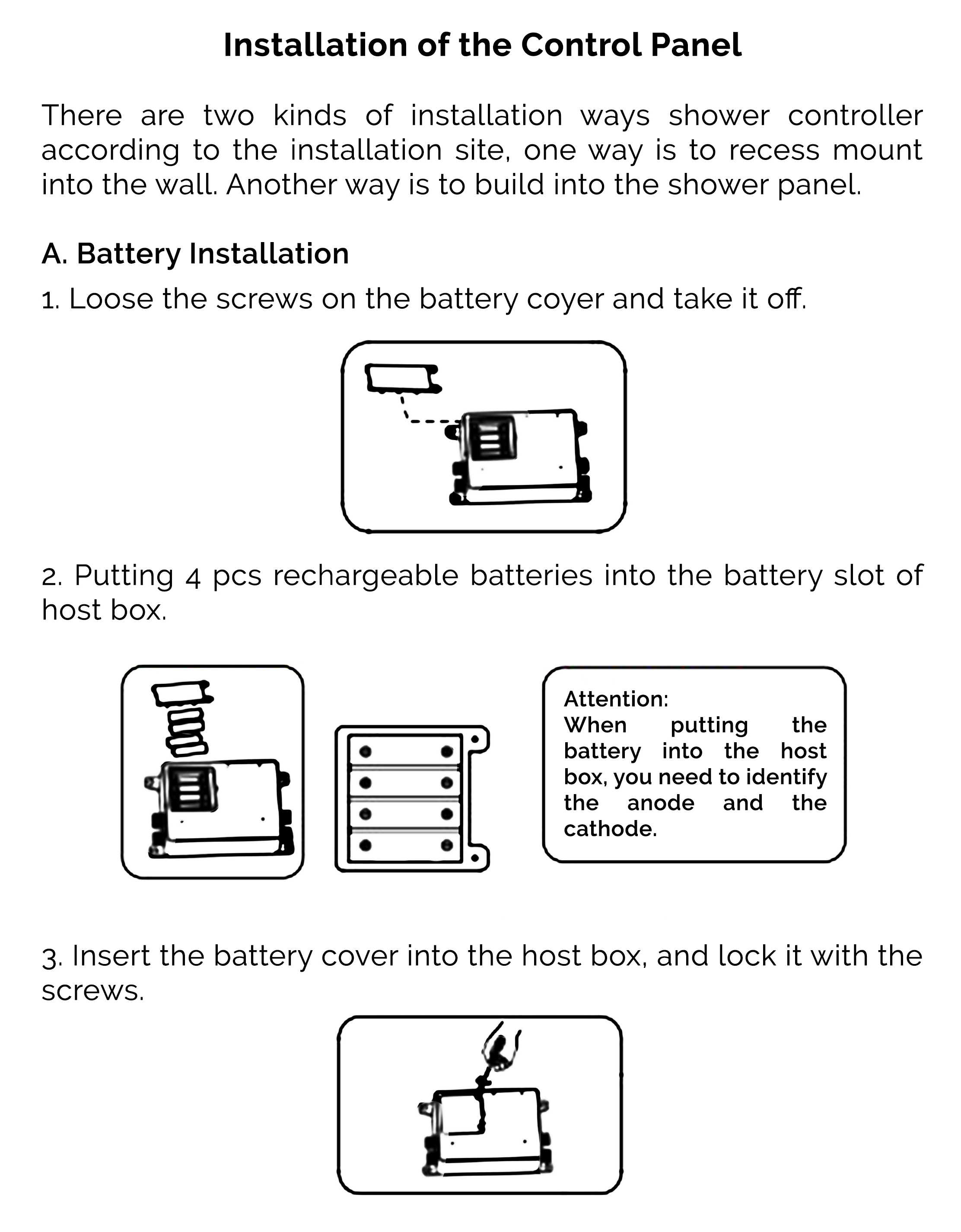 Fontana Light Oil Rubbed Bronze Showers Smart & Intelligent LED Touch Control Rainfall Shower Head With Hand Shower, All in One Installation Manuals