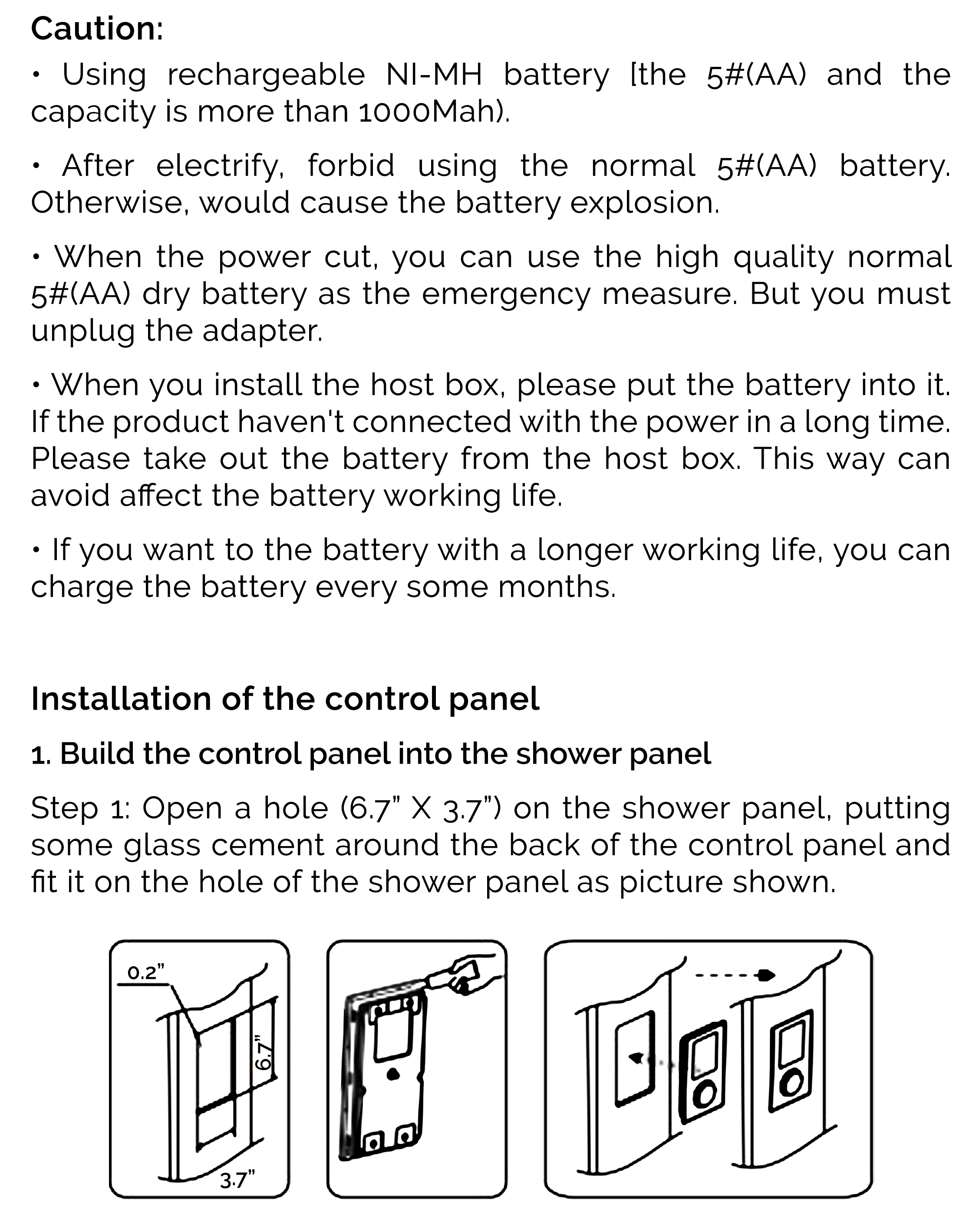 Fontana Light Oil Rubbed Bronze Showers Smart & Intelligent LED Touch Control Rainfall Shower Head With Hand Shower, All in One Installation Manuals