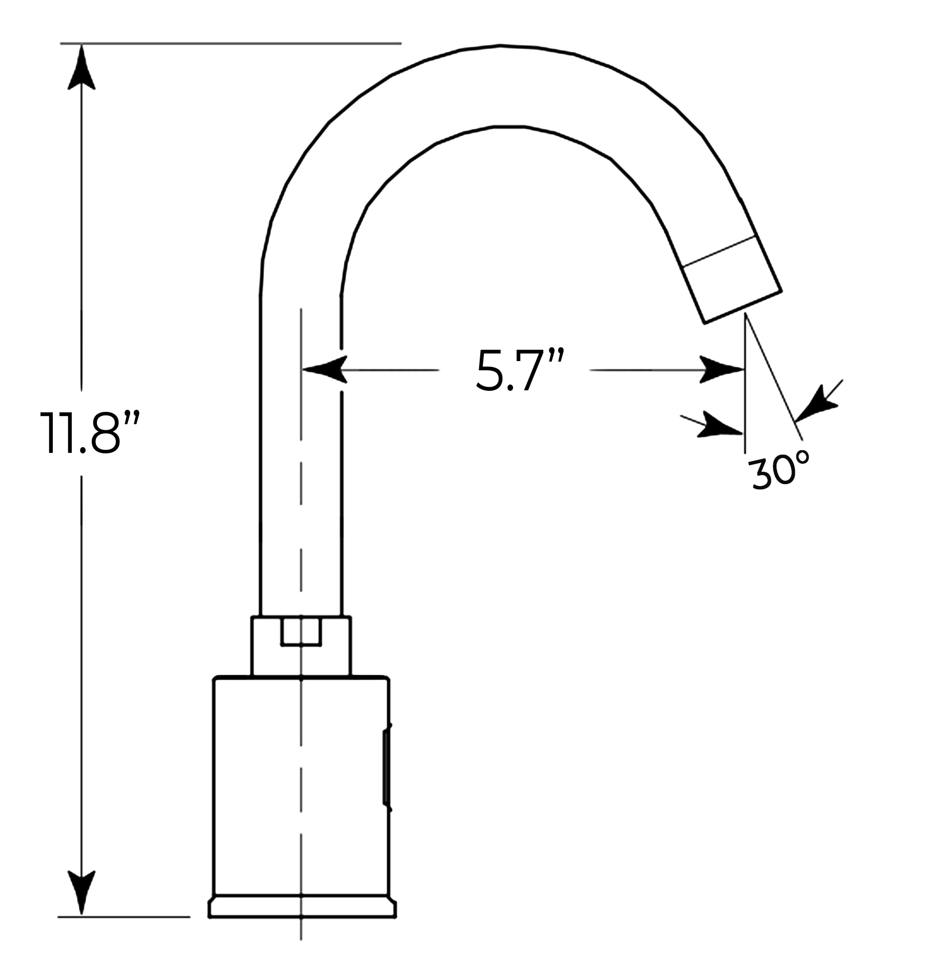 Fontana Wella Goose Neck Automatic Sensor Faucet, All in One Installation Manuals