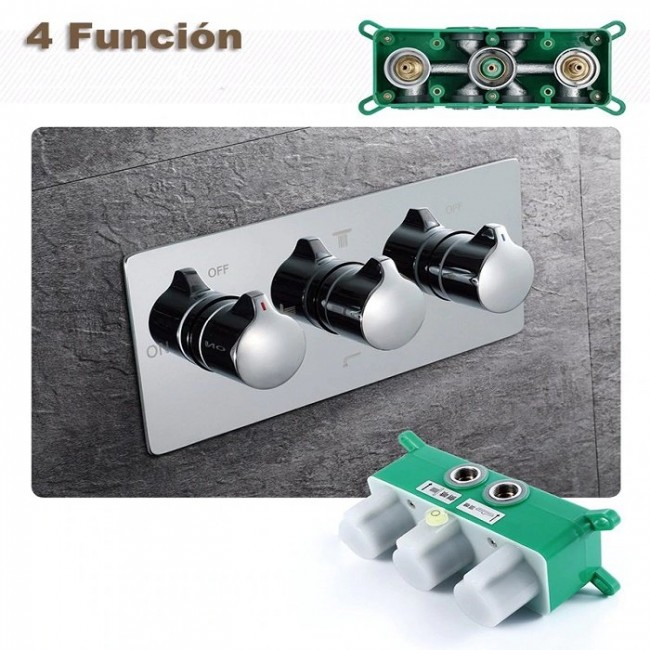 Juno Musical Curved Chrome Waterproof Ceiling Phone Control LED Shower Head with Mixer, All in One Installation Manuals