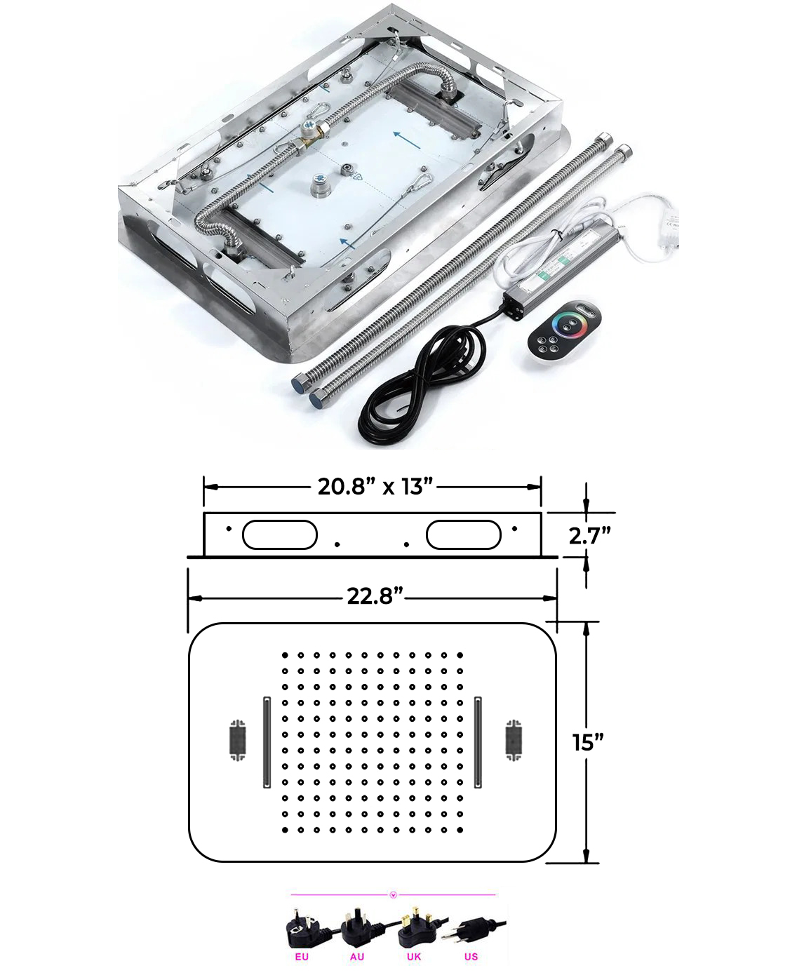 Juno Musical Curved Chrome Waterproof Ceiling Phone Control LED Shower Head with Mixer, All in One Installation Manuals