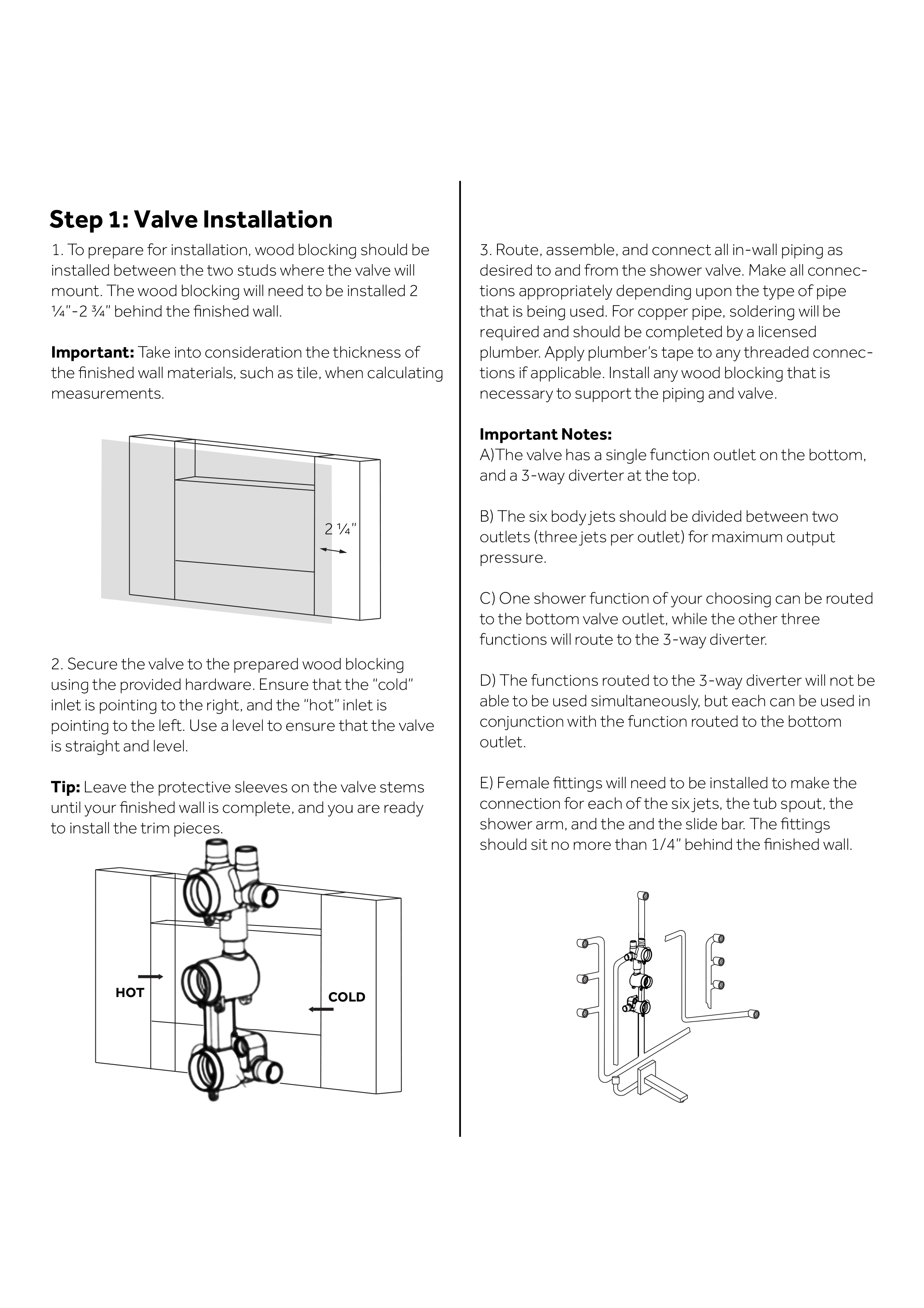 Lunen Oil Rubbed Bronze Shower Set, All in One Installation Manuals
