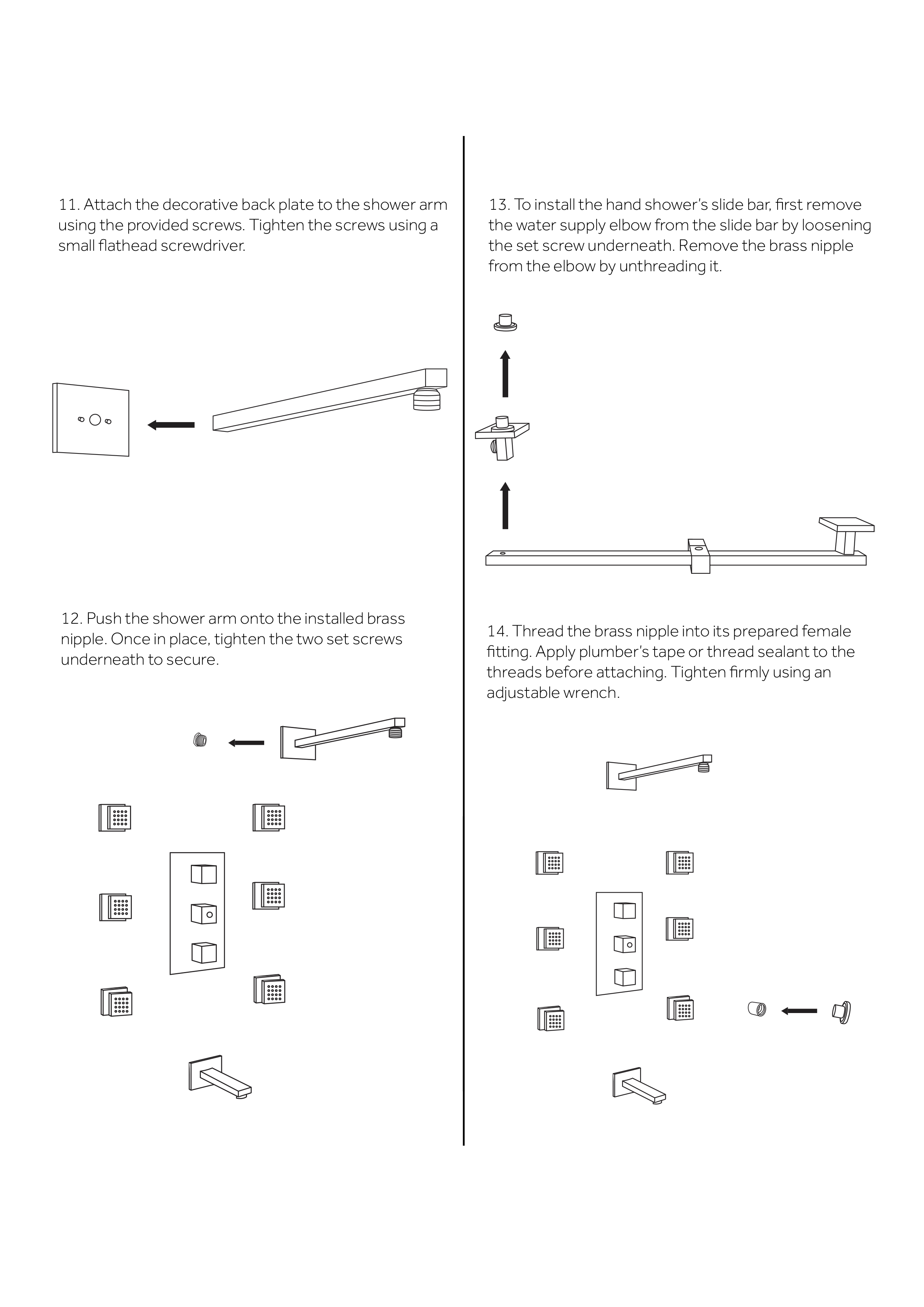 Lunen Oil Rubbed Bronze Shower Set, All in One Installation Manuals