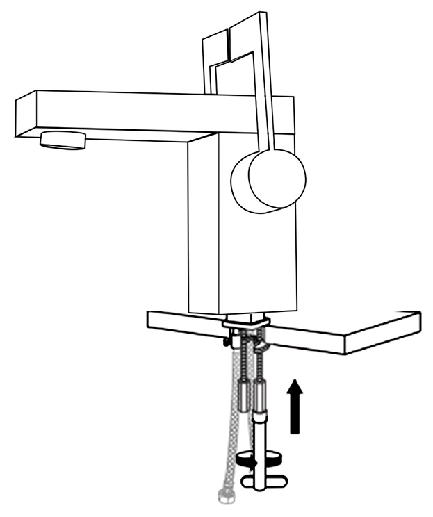 Sucre Deck Mounted Chrome Finish Double Handle Bathroom Sink Faucet, All in One Installation Manuals