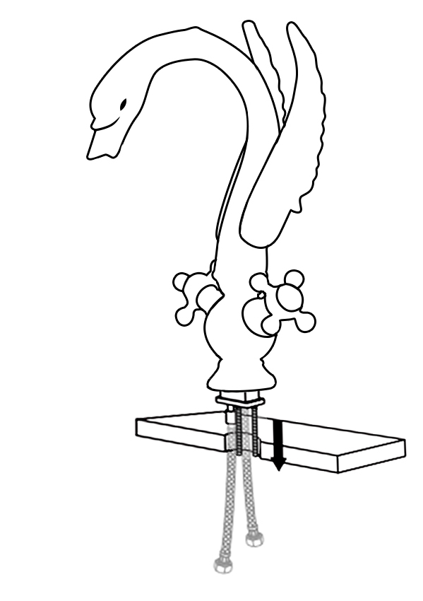 Nivelles Swan Oil Rubbed Bronze Dual Handle Bathroom Faucet, All in One Installation Manuals