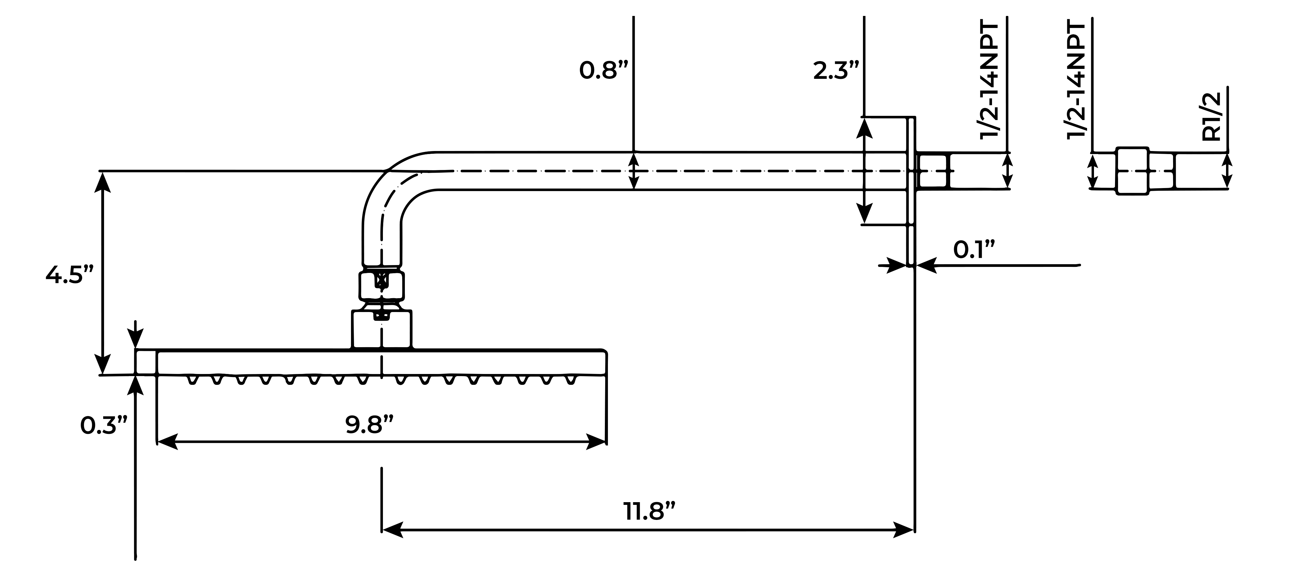 Fontana Lima Wall Mount Rainfall Shower System, All in One Installation Manuals