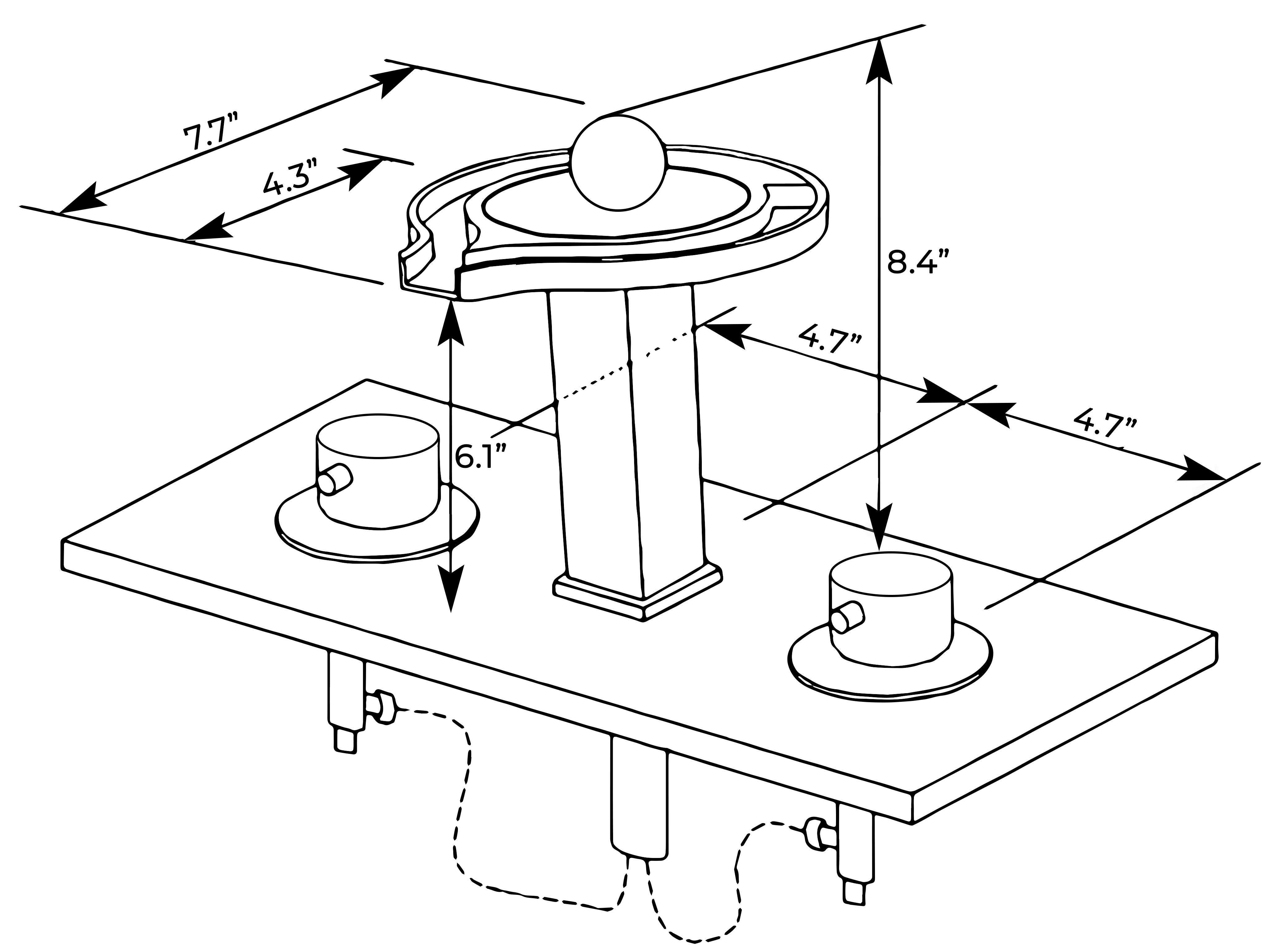 Juno Bathroom Sink Faucet Round LED Waterfall with Brass Chrome Finish, All in One Installation Manuals