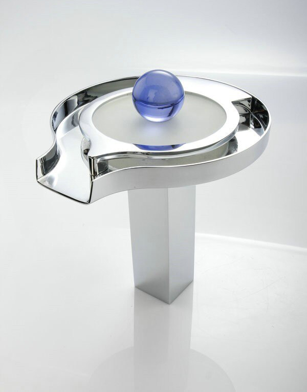 Juno Bathroom Sink Faucet Round LED Waterfall with Brass Chrome Finish, All in One Installation Manuals