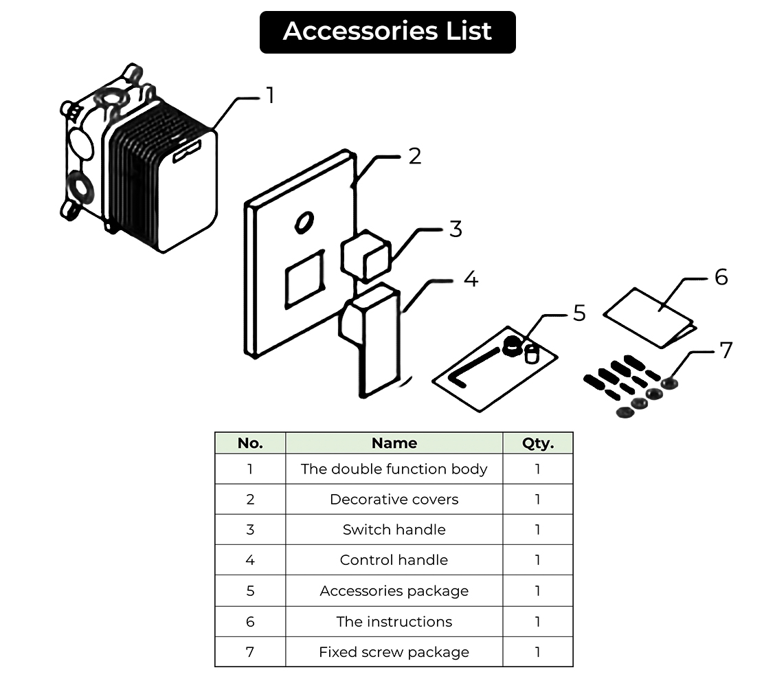 Fontana Lima 16 ” Shiny Gold Finish Water Mixer Wall Shower Faucet Set, All in One Installation Manuals