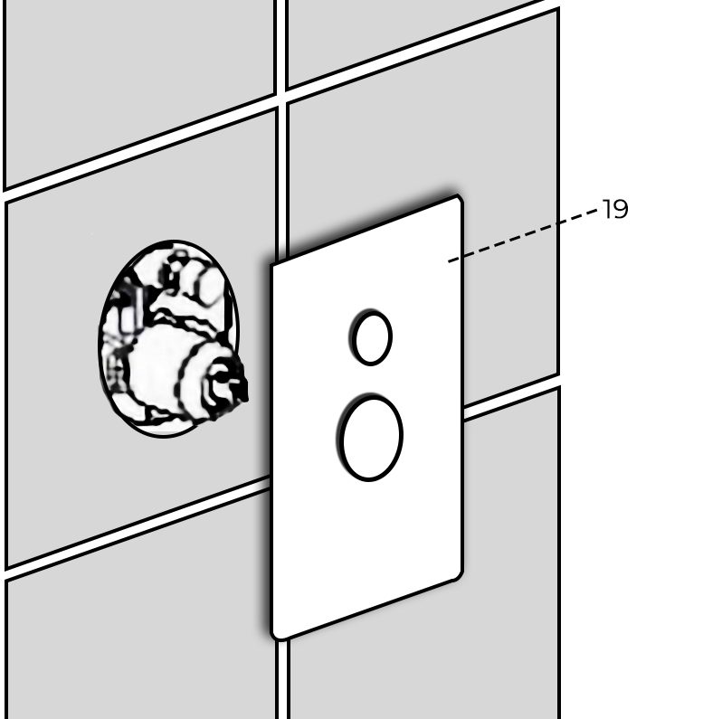 Fontana Lima 16 ” Shiny Gold Finish Water Mixer Wall Shower Faucet Set, All in One Installation Manuals