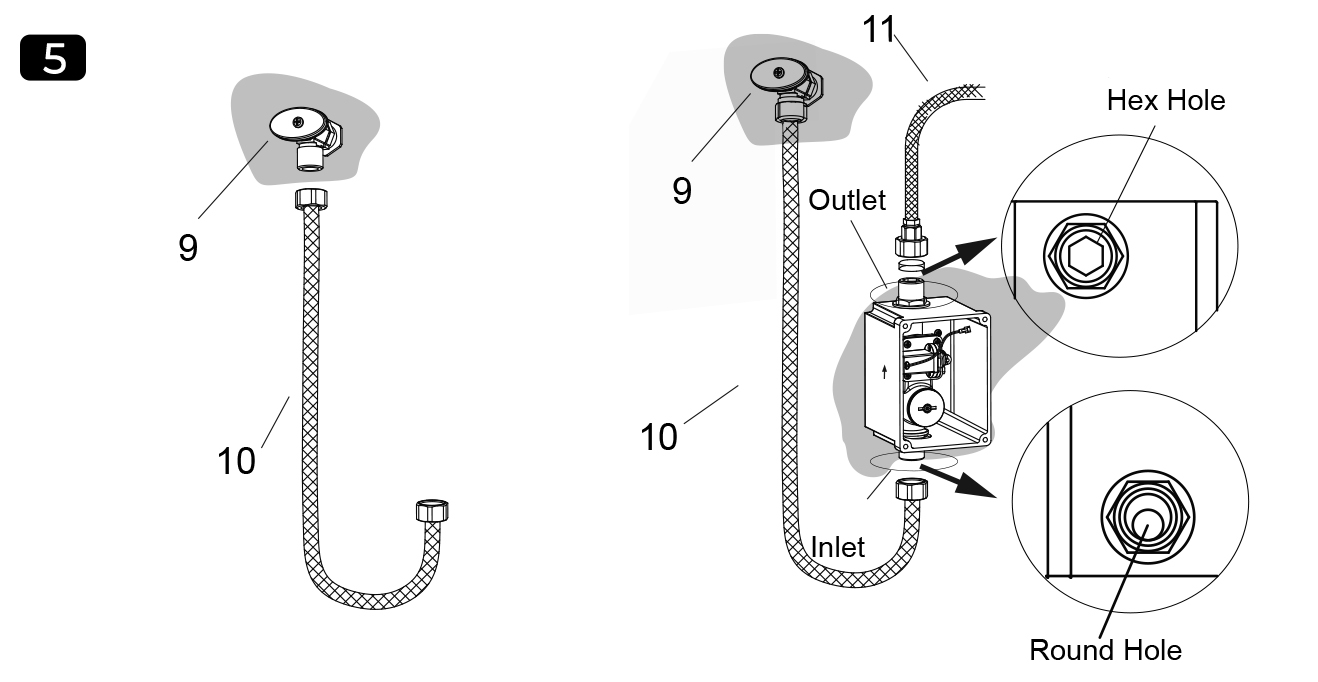 Fontana Wall Mount XT5 Sensor Faucet, Light Oil Rubbed Bronze, All in One Installation Manuals