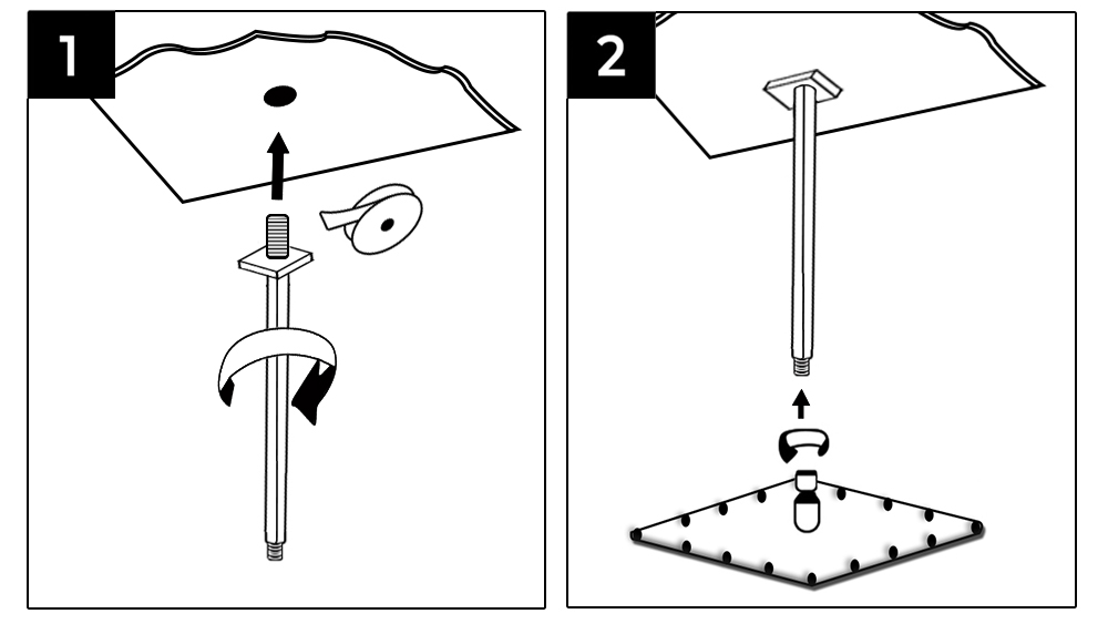 Fontana Gold Rain Shower System, All in One Installation Manuals