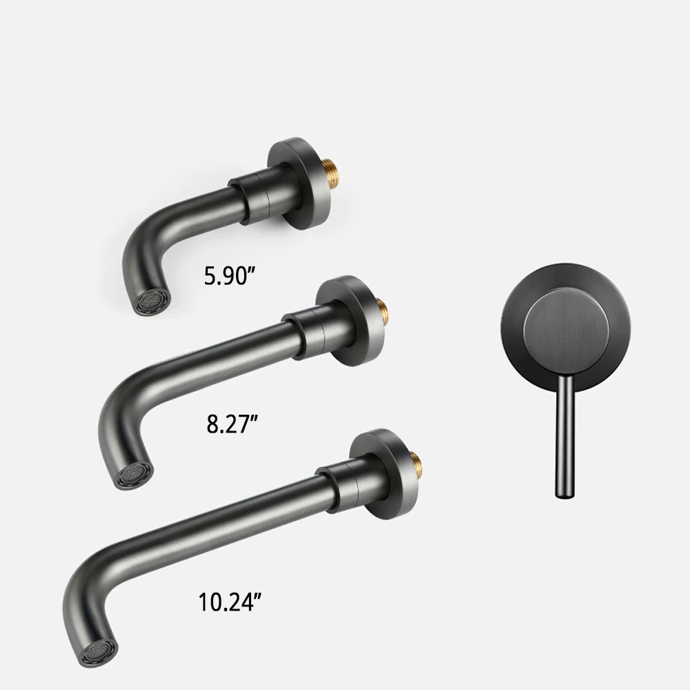 Fontana Milan Single Lever Wall Mount Oil Rubbed Bronze Sink Faucet, All in One Installation Manuals