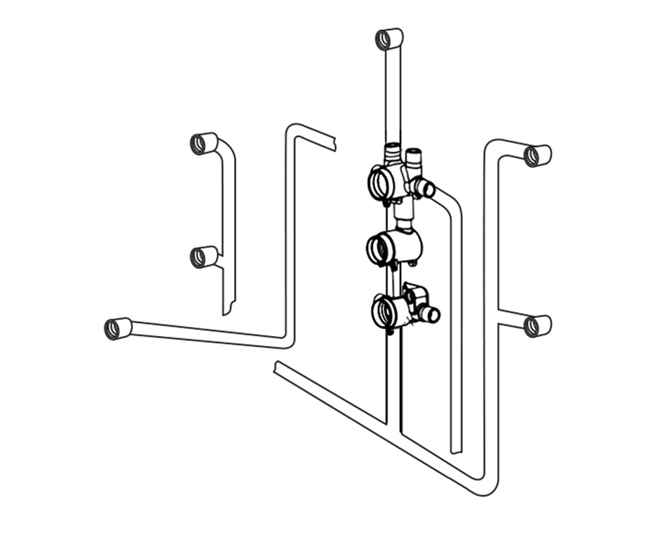 BathSelect Napoli Brushed Gold Square Rainfall Shower Set Installation Instructions, All in One Installation Manuals