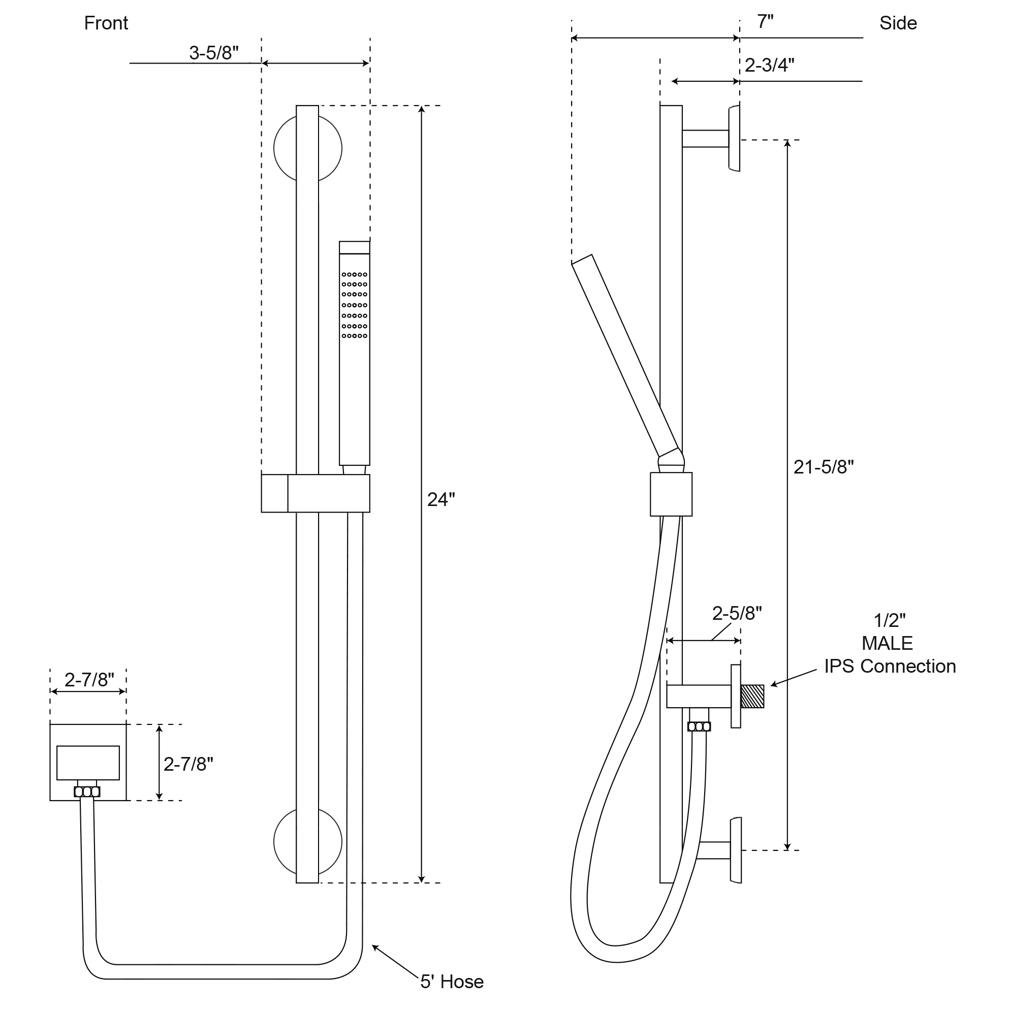 BathSelect Napoli Brushed Gold Square Rainfall Shower Set Installation Instructions, All in One Installation Manuals