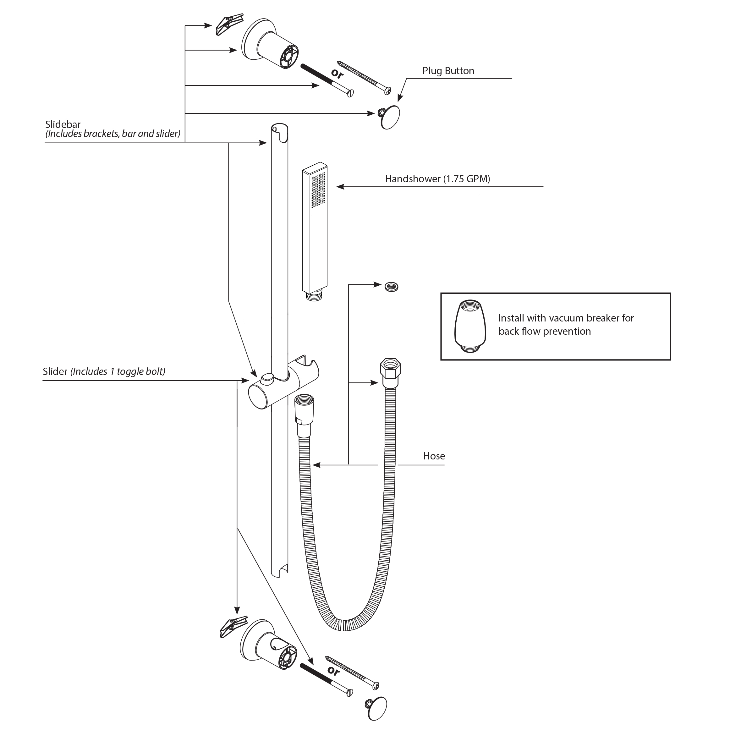 BathSelect Napoli Brushed Gold Square Rainfall Shower Set Installation Instructions, All in One Installation Manuals