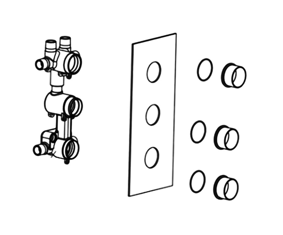 BathSelect Napoli Brushed Gold Square Rainfall Shower Set Installation Instructions, All in One Installation Manuals