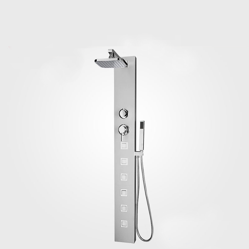Fontana Aluminum Rain Style Massage Shower Panel System R1105, All in One Installation Manuals