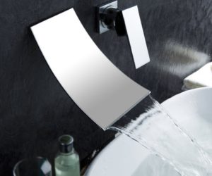 Wall Mounted Bathroom Sink Faucet with Steel & Brass Body