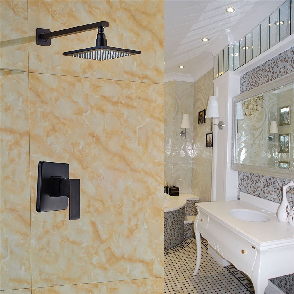 Wall Mounted Oil Rubbed Bronze Shower Set, All in One Installation Manuals